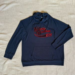 Harley Davidson Brushed Fleece Funnel Neck Sweatshirt sz XL